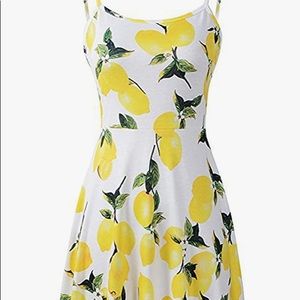 Lemon print dress size large 12 sundress